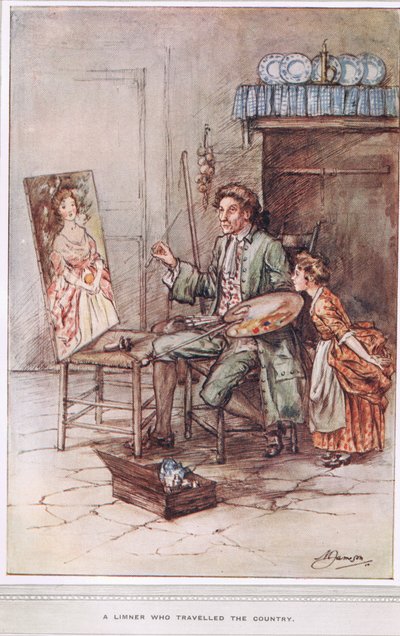 A Limner who travelled the country, illustration from 